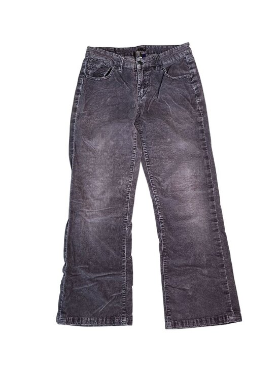 Jag Pants - Vintage Jag Womens Fine Corduroy Pants Size 6 Grey Bootcut Mid Rise Fine Wale